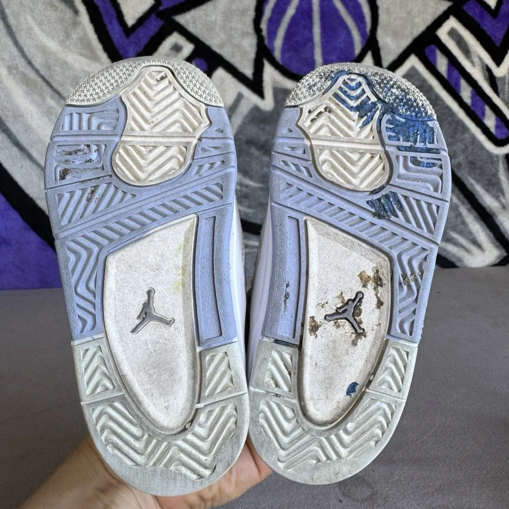 Size 10c - Jordan 4 Retro Forget Me Not Sneaker (TD) IB8961-100